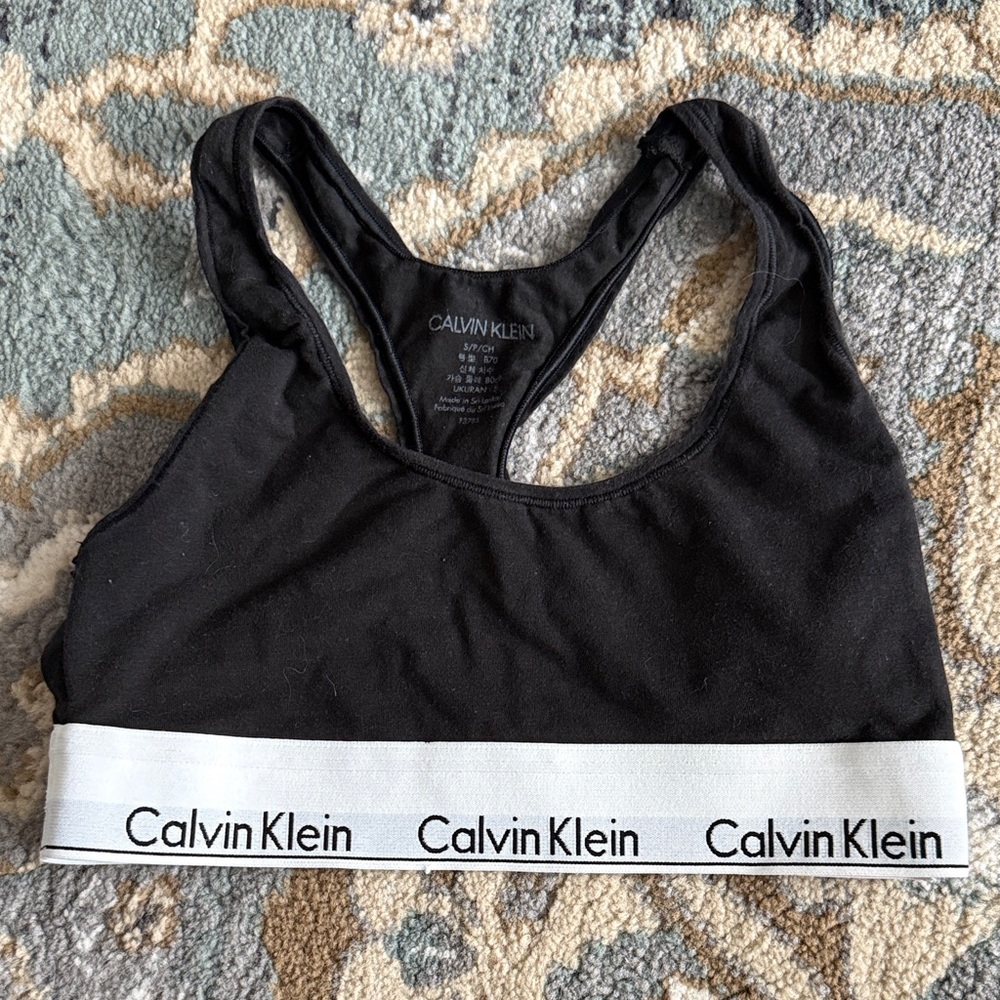 Calvin Klein Black and White Sports Bra